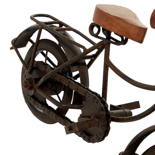 11.5" Black Metal Bike Tabletop Sculptures, 2ct.
